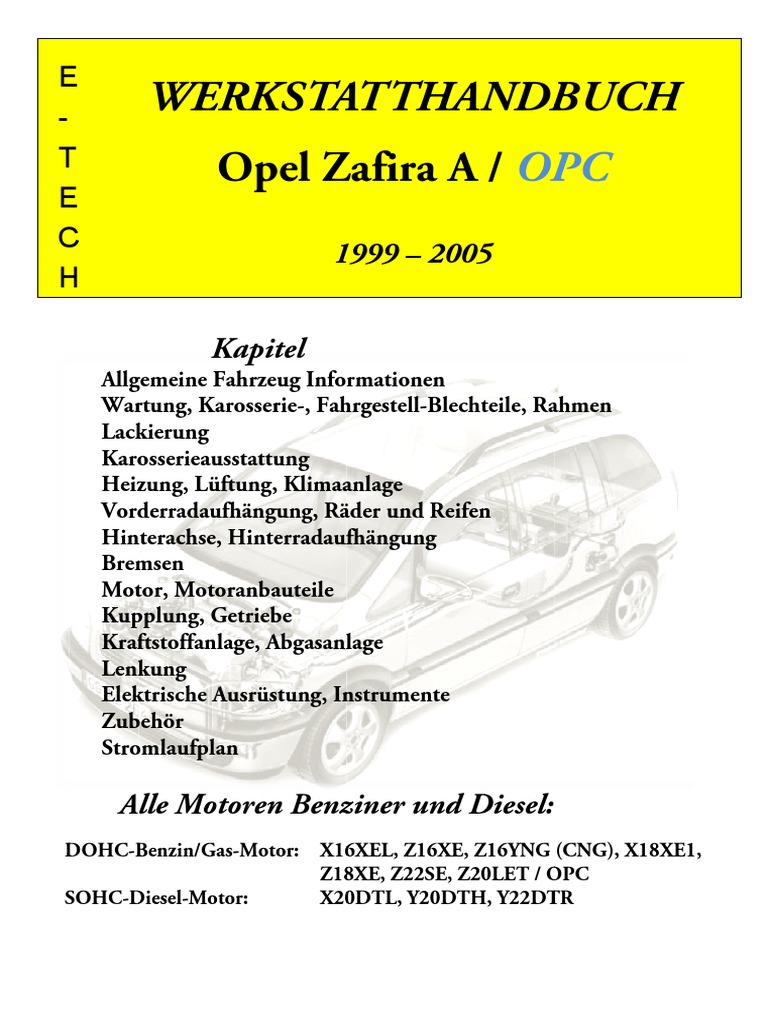 E Tech Werkstatthandbuch Zafira A Pdf