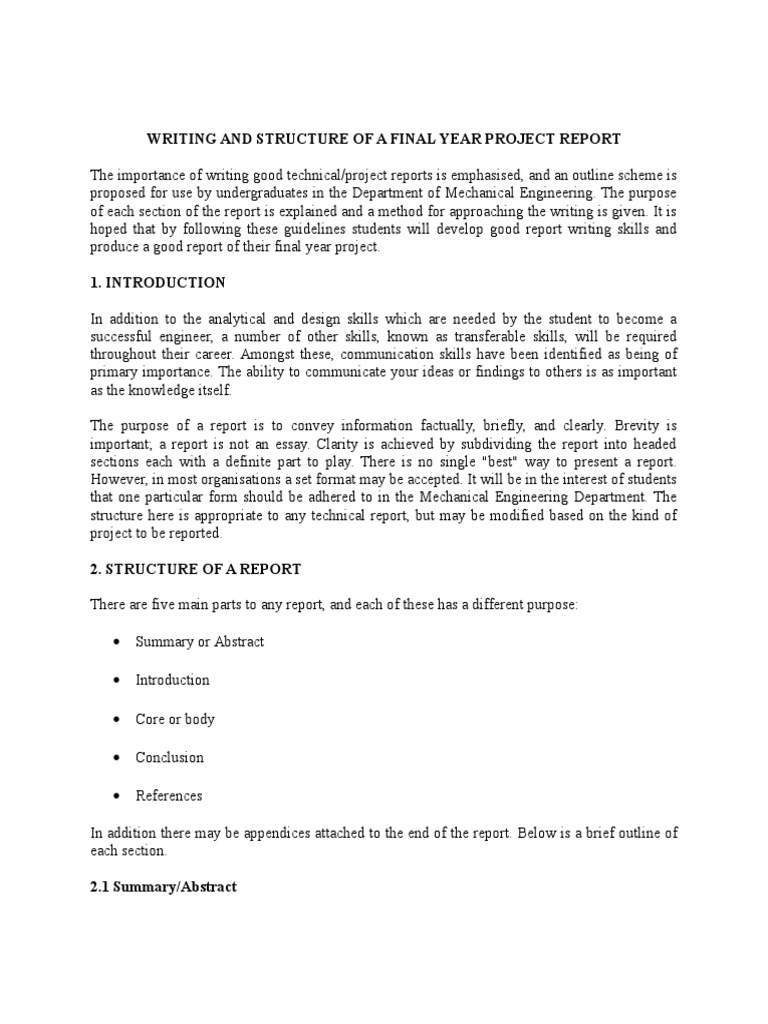 Final year project report sample picture