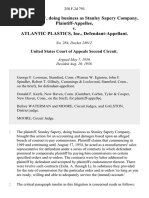 Stanley Sapery, Doing Business As Stanley Sapery Company v. Atlantic Plastics, Inc., 258 F.2d 793, 2d Cir. (1958)