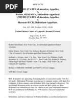 United States v. Robert Wiseman, United States of America v. Herman Rick, 445 F.2d 792, 2d Cir. (1971)