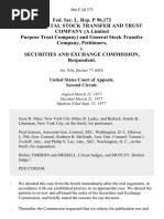 Fed. Sec. L. Rep. P 96,172 Continental Stock Transfer and Trust Company (A Limited Purpose Trust Company) and General Stock Transfer Company v. Securities and Exchange Commission, 566 F.2d 373, 2d Cir. (1977)