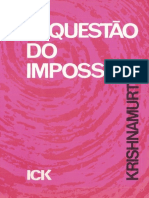 A Questão Do Impossível - Jiddu Krishnamurti