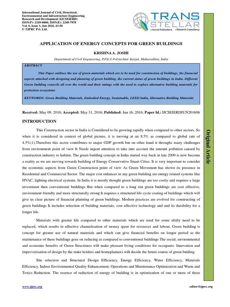 International Journal Of Civil Engineering And Building Materials