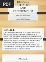 Recall, Initiative, Referendum