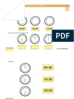 Fichas Magnitudes El Reloj Punto Media