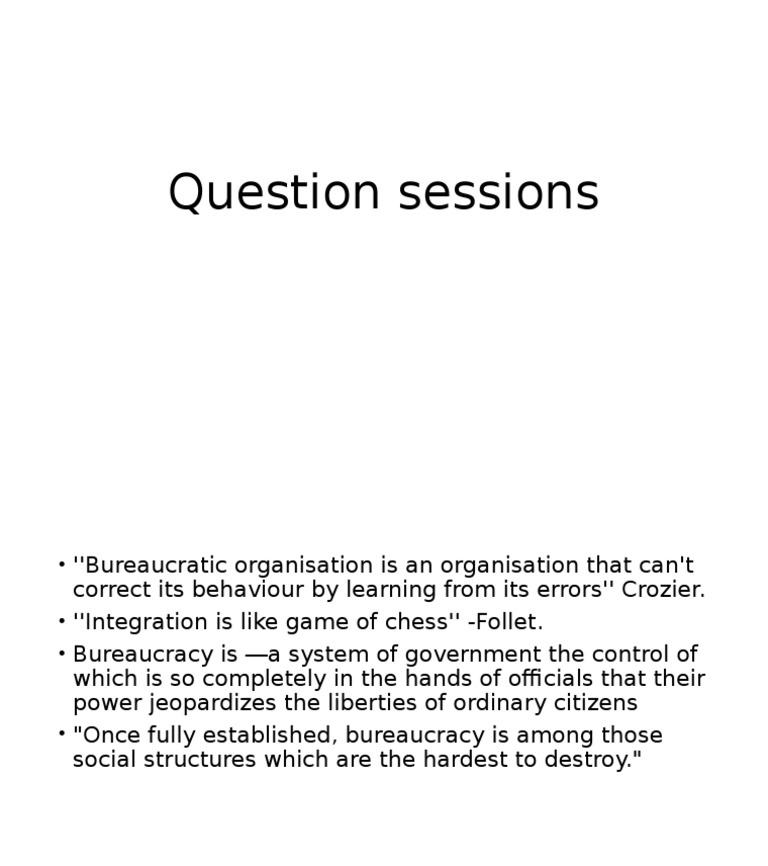 Answer Session I | PDF