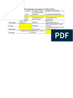 Timetable For Batch of 2016-18