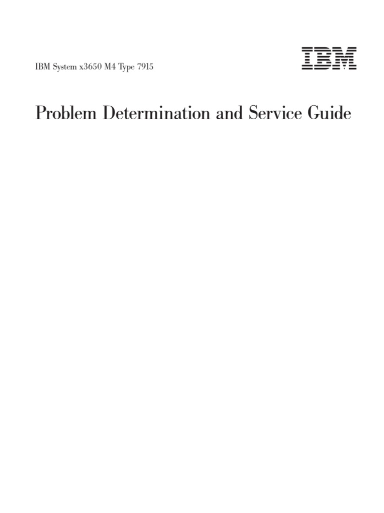 Ibm System X3650 M4 V1 Type 7915 Problem Determination And Service Guide Troubleshooting Operating System