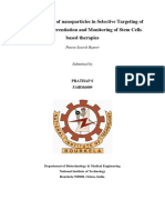 The Application of Nanoparticles in Selective Targeting of Stem Cells, Differentiation and Monitoring of Stem Cells Based Therapies