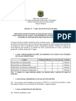 Edital de Vagas Remanescentes 2º.2016