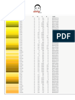 Tabela Conversao Pantone RGB Cmyk Hexidecimal Oficial PDF