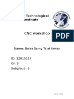 CNC Workshop: Higher Technological Institute