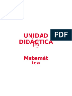 Unidad Didactica Matematica 6to Grado