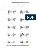 200 Palabras Importantes en Inglés y Su Significado en Español