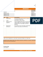 Simple Sales Roofing Invoice Template