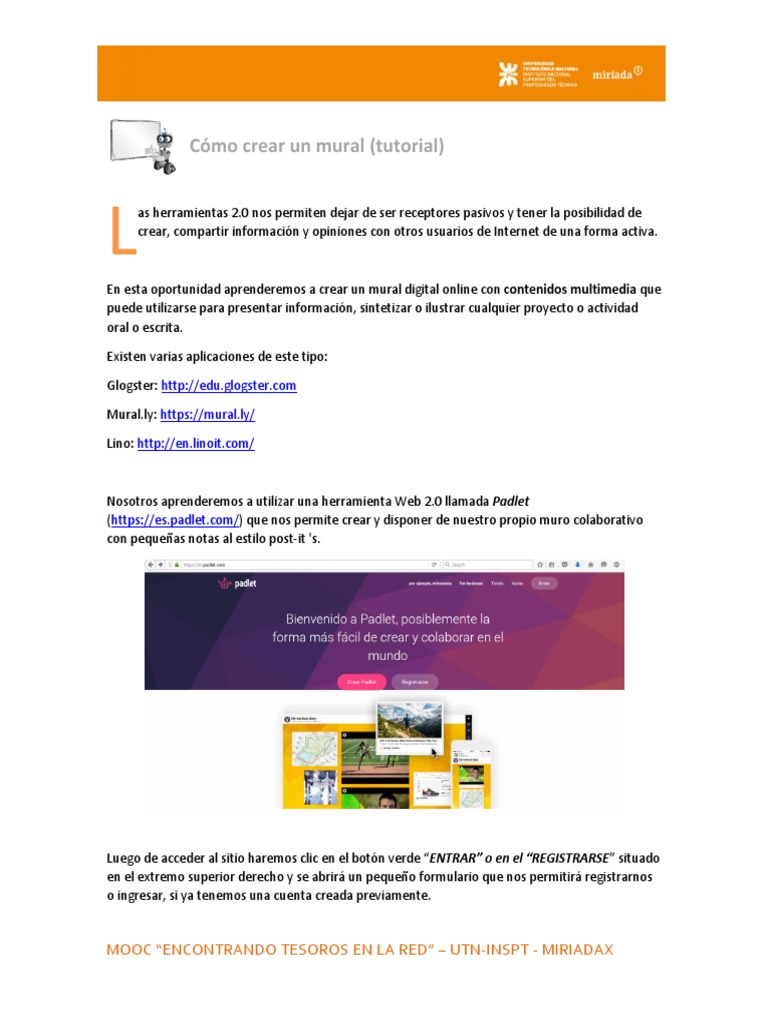 Tutorial Muro Padlet | PDF | Point and Click | Internet