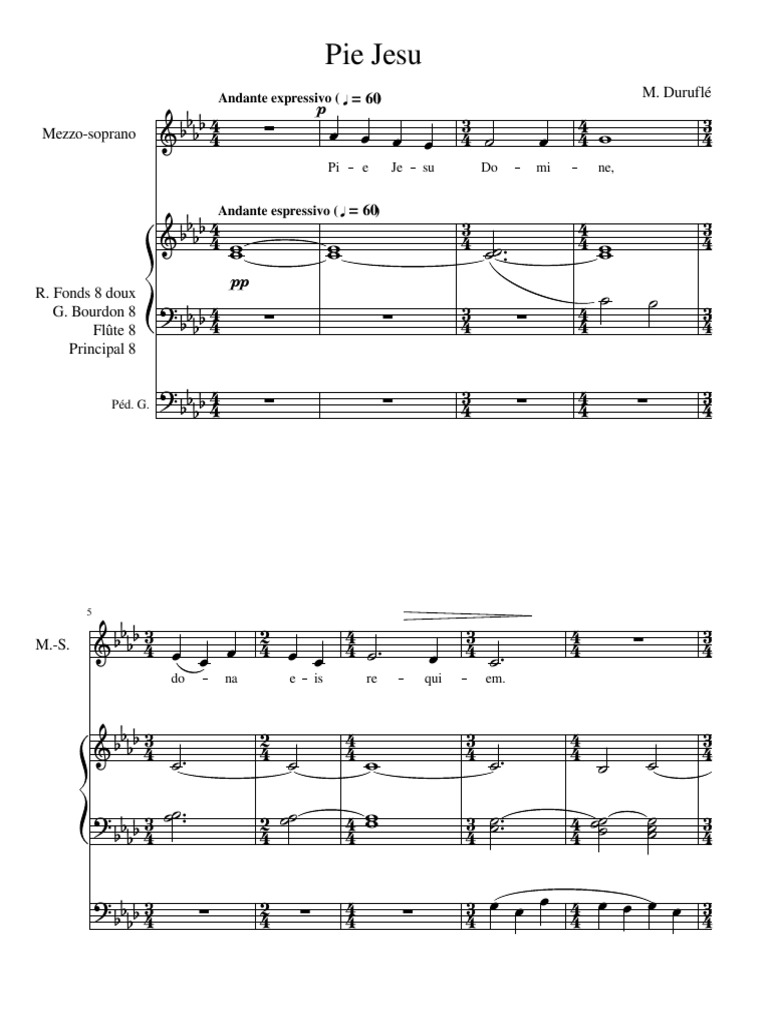Pie Jesu Requiem Durufle PDF