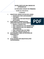 5. Planificación Corta de Una Unidad de Aprendizaje