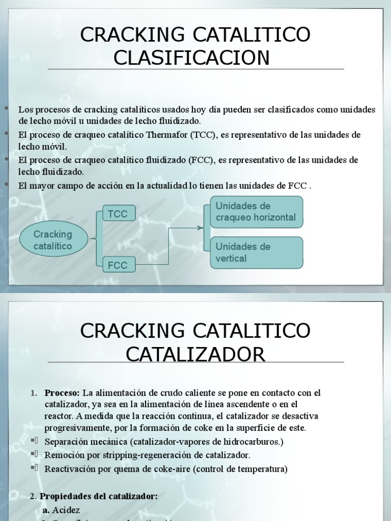 Cracking Catalitico Agrietamiento (Química) Catálisis