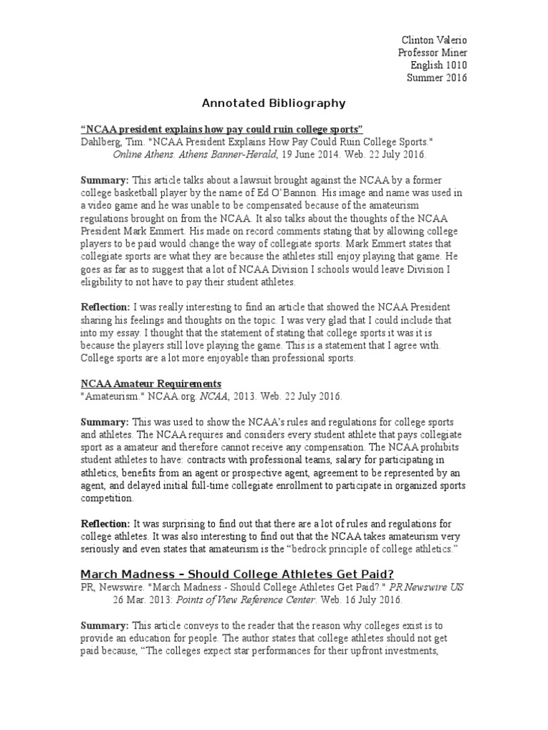 Free apa annotated bibliography template picture