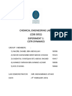 CSTR Dynamics