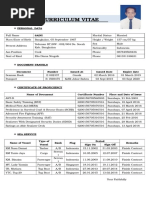 Standard Resume Seafarers