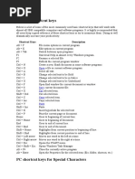 Basic PC Shortcut Keys