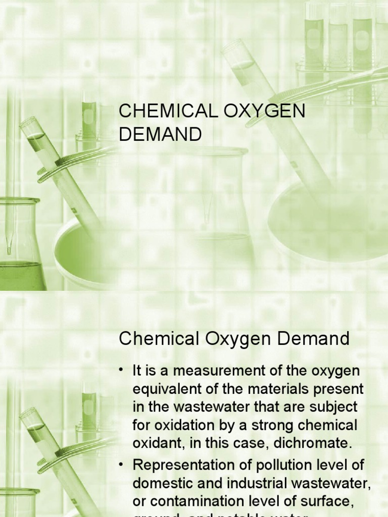 Chemical Oxygen Demand | PDF | Chemistry | Physical Sciences
