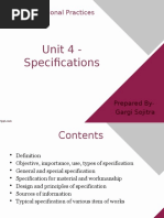 Unit 4 Specifications