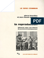 Bourdieu Pierre Passeron Jean Claude La Reproduction 1970