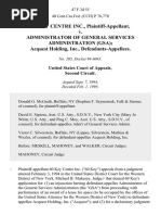 60 Key Centre Inc. v. Administrator of General Services Administration (Gsa) Acquest Holding, Inc., 47 F.3d 55, 2d Cir. (1995)