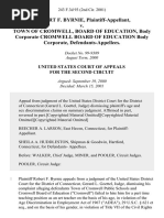 Robert F. Byrnie v. Town of Cromwell, Board of Education, Body Corporate Cromwell Board of Education Body Corporate, 243 F.3d 93, 2d Cir. (2001)