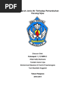 Download Laporan Pengaruh Jenis Air Terhadap Pertumbuhan Perkecambahan Kacang Hijau by Maulana Al Farichi SN320366265 doc pdf