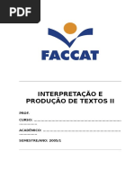 Interpretação e Produção de Textos 9º Ano