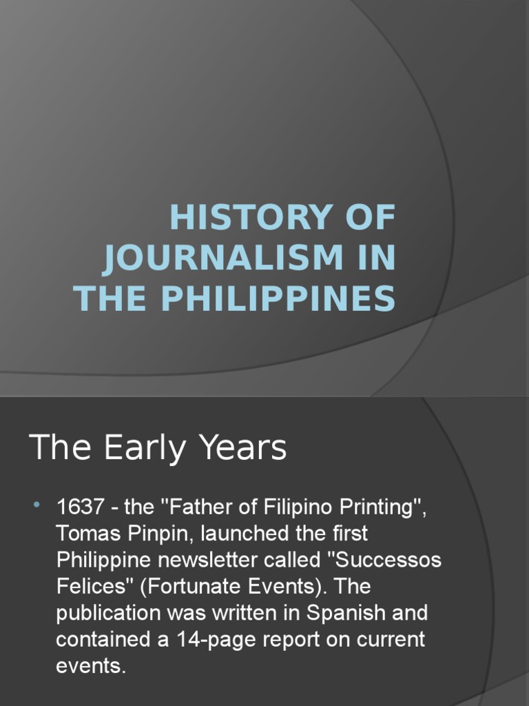 History Of Journalism In The Philippines | Pdf | United States Bill Of  Rights | Search And Seizure