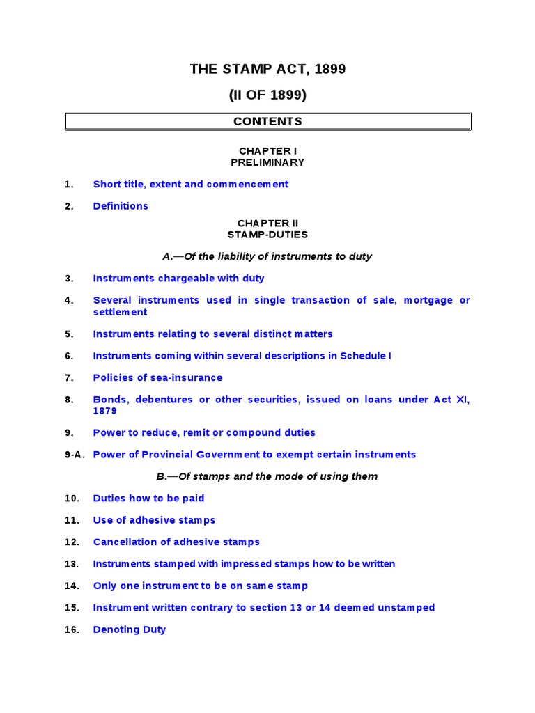 The Stamp Act of 1899: An Act to Consolidate and Amend the Law Relating ...