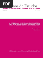 A Viabilidade de Se Erradicar a Pobreza Uma Análise Conceitual e Metodológica MDS