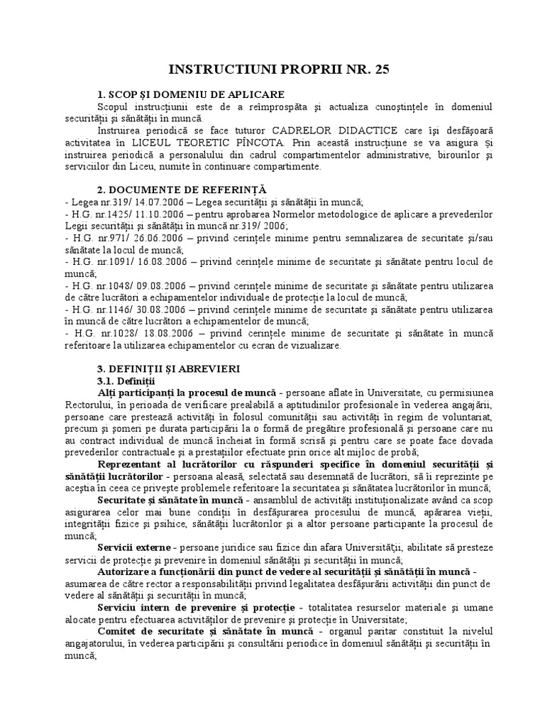 Instructiuni Proprii | PDF