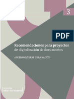 Recomendaciones Para Proyectos de Digitalizacion de Documentos