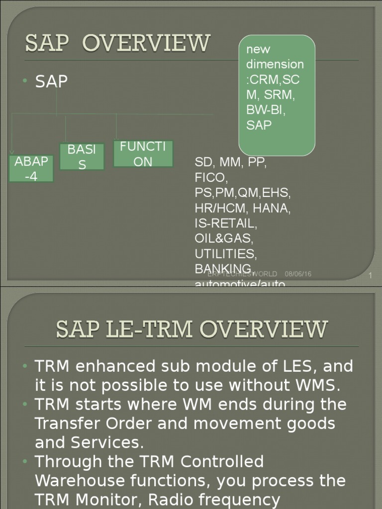 SAP LE-TRM PPT