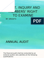 Audit Inquiry and Members Right