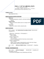 Planning Resume