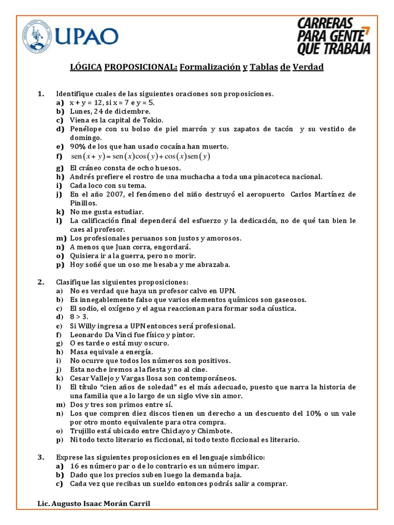 Logica Proposicional PDF Proposición Puerta lógica