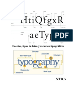 Fuentes, Tipos de Letra y Recursos Tipográficos