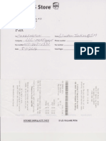 Fax Cover Sheet and Receipt For UCC1