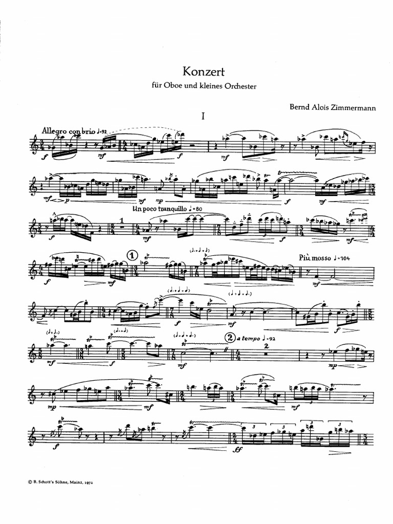 Zimmermann BA OBOE Concerto PDF