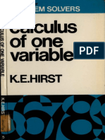 Hirst CalculusOfOneVariable