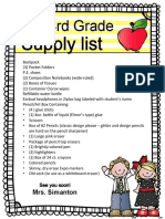 2nd 3rd Grade Supply List 16-17