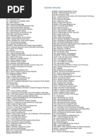 Acronyms System Security 2015 NGL 2016VII28