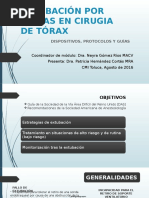 Extubación Por Etapas en Cirugia de Tórax